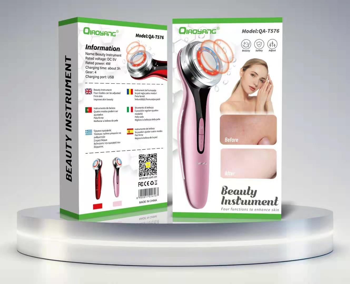 Instrumento de Beleza Facial 4 em 1 Qiaoyang QA-T576