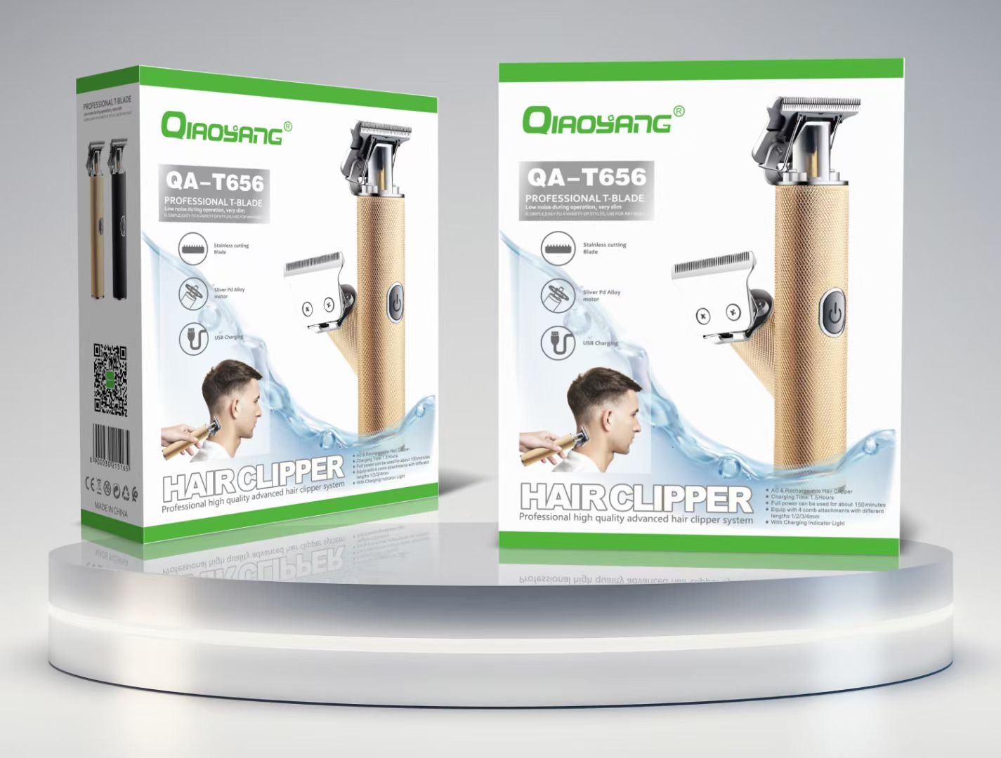 Máquina de Cortar Cabelo Profissional QA-T656