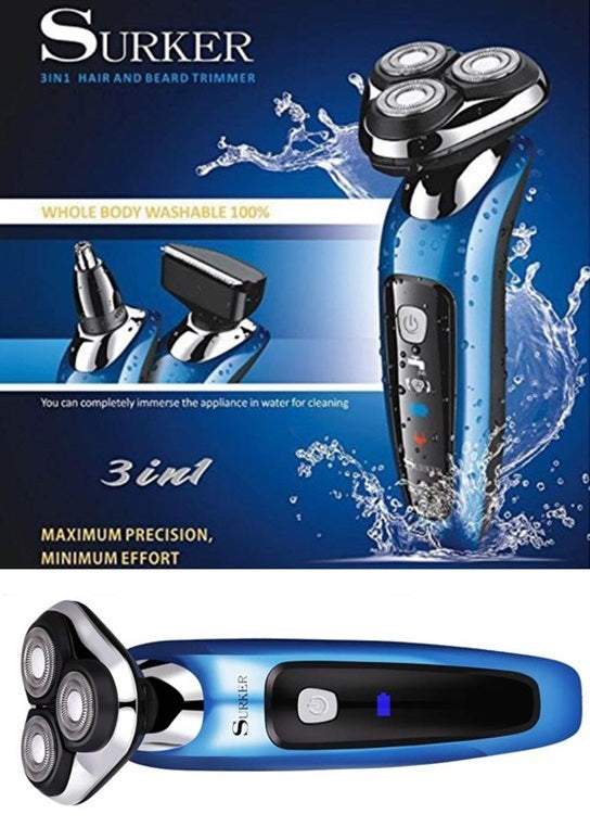 Máquina de Barbear Elétrica Rotativa RSCX-9598