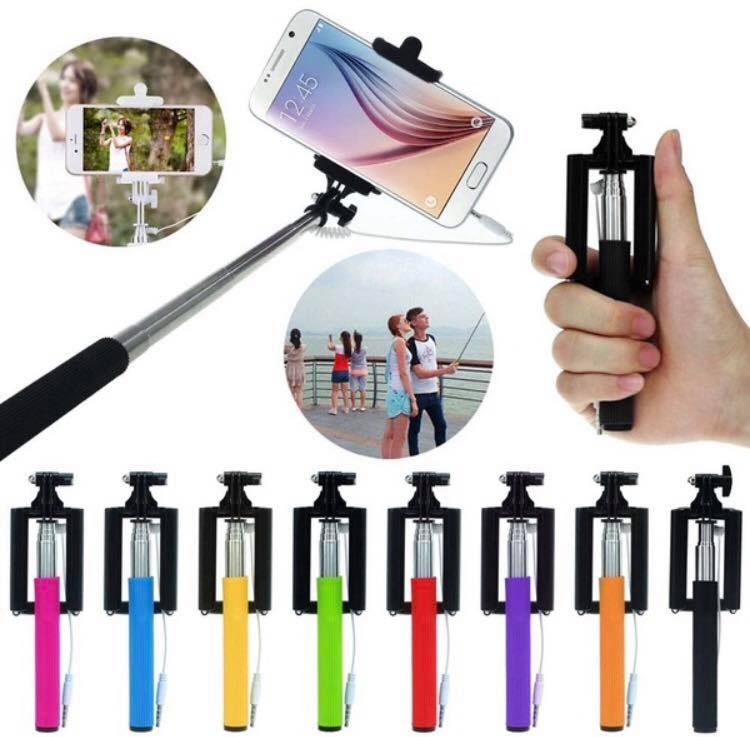 Selfie Stick Extensível com Cabo Jack 3,5 mm