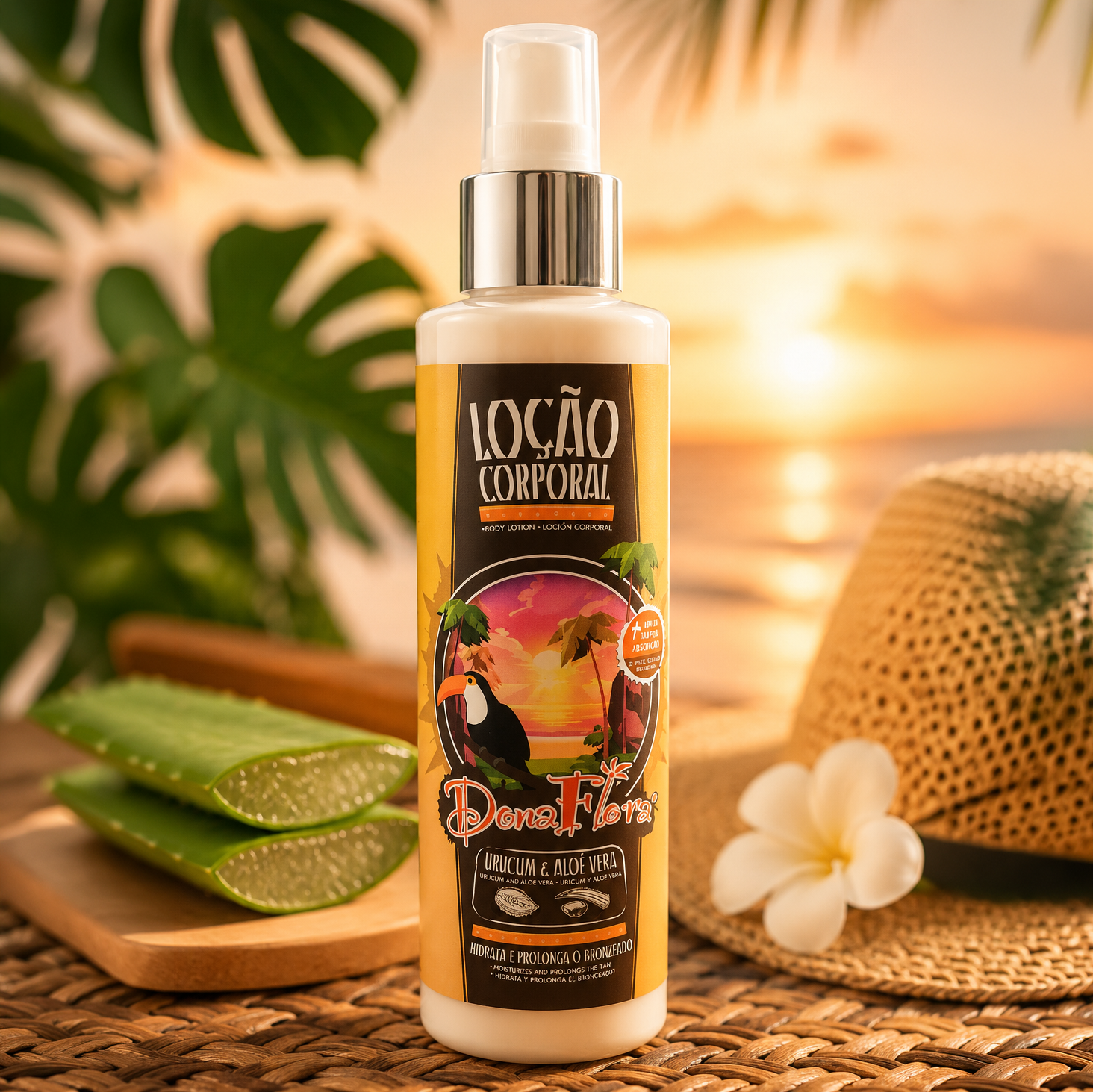 Loção Corporal Dona Flora Urucum e Aloé Vera 200ml
