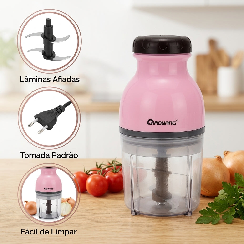 Picador Elétrico Multifunções para Legumes, Frutas e Carne