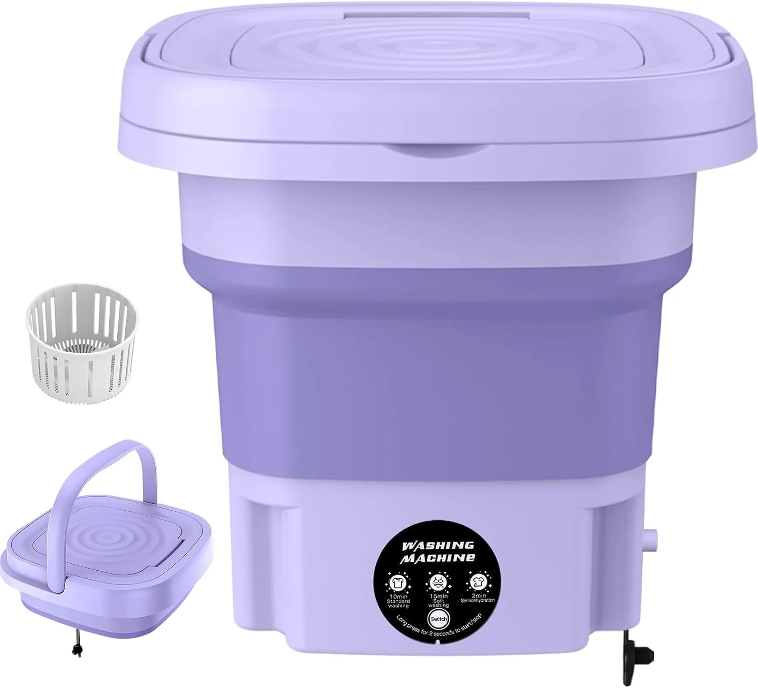 Mini Máquina de Lavar Dobrável Portátil